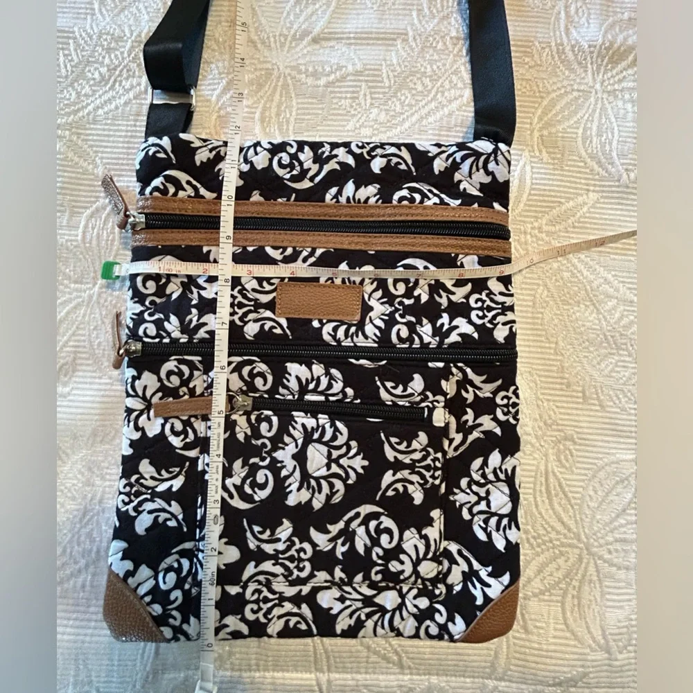 Black and White Patterned Crossbody Bag